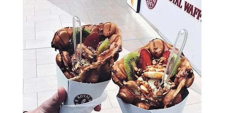Nadupaná Royal Waffle v kornoutu