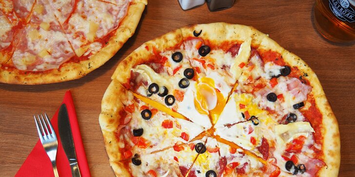 Klasika i netradiční chutě: 2 pizzy dle výběru v Bystrcké oáze