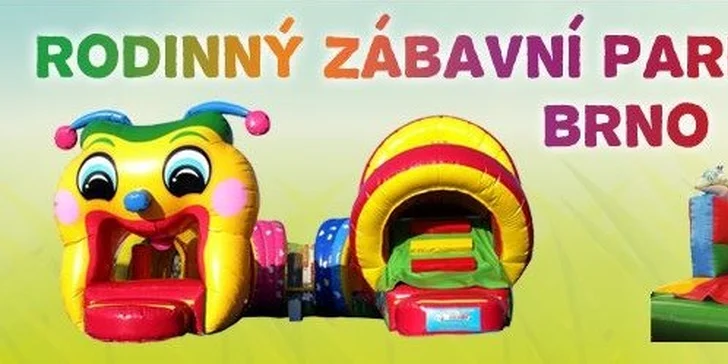 Hopsání a hry v nafukovacím parku Líšeňáček – platí až do konce září 2016