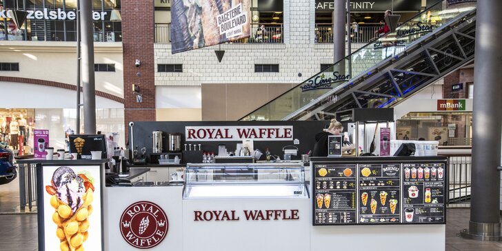 Nadupaná Royal Waffle v kornoutu
