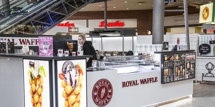 Nadupaná Royal Waffle v kornoutu