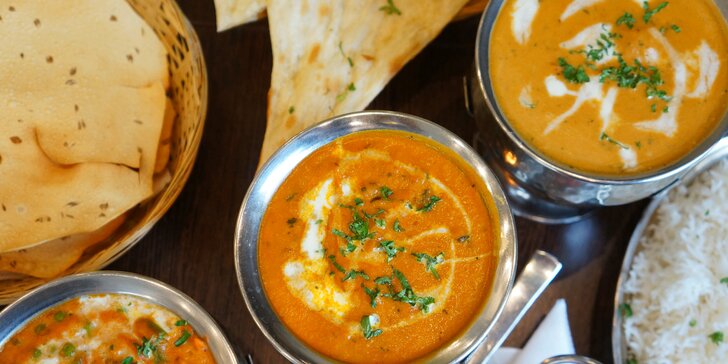4chodové nepálsko-indické menu v masové i vegetariánské verzi pro 2