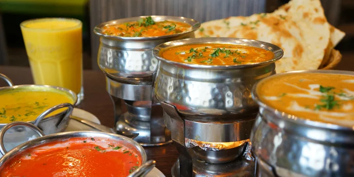 4chodové nepálsko-indické menu v masité i vegetariánské verzi pro 2