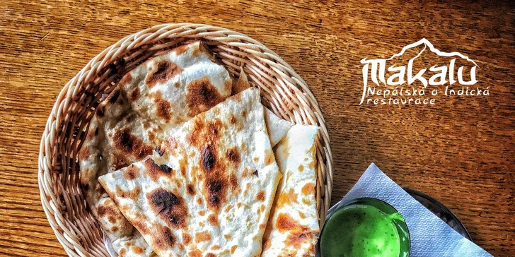 4chodové nepálsko-indické menu v masové i vegetariánské verzi pro 2