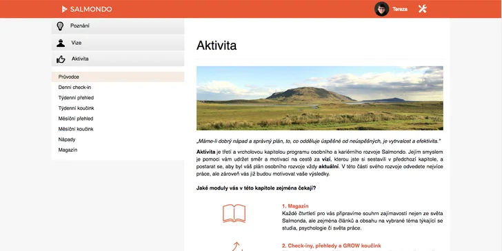 Aplikace Salmondo: psychologické testy a online koučink pro osobní rozvoj