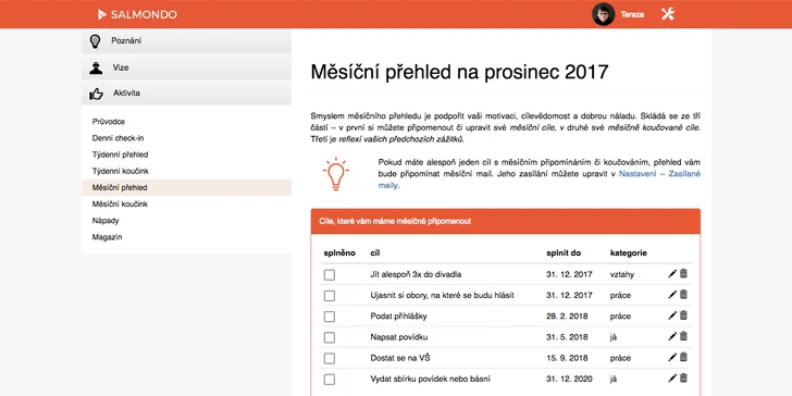 Aplikace Salmondo: psychologické testy a online koučink pro osobní rozvoj
