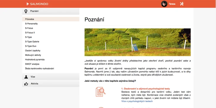 Aplikace Salmondo: psychologické testy a online koučink pro osobní rozvoj