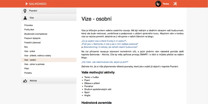 Aplikace Salmondo: psychologické testy a online koučink pro osobní rozvoj