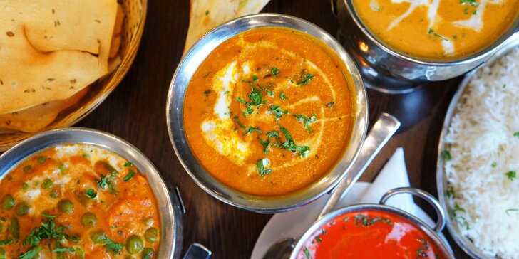 4chodové nepálsko-indické menu v masité i vegetariánské verzi pro 2