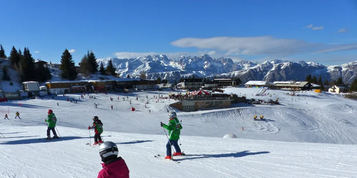 Lyžování ve středisku Monte Bondone: doprava, polopenze a skipas na 3 dny