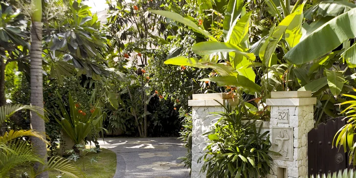 Celý resort je obklopený tropickou zahradou.