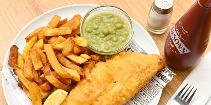 Originální britské fish & chips z tresky v OC Chodov: malé nebo velké menu