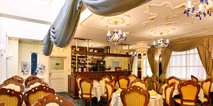 Romantická večeře pro 2 s výběrem chodů v luxusním 5* hotelu General