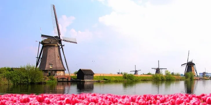 Hlavní symboly Holandska: Keukenhof, Amsterdam, Volendam, Zaanse Schans