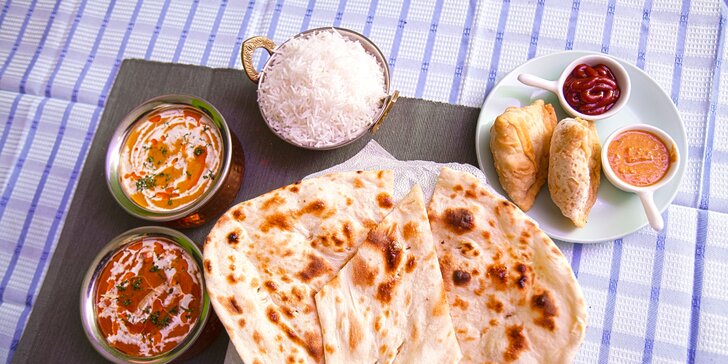 Exotické dobroty: tříchodové menu dle výběru pro dva v indické restauraci