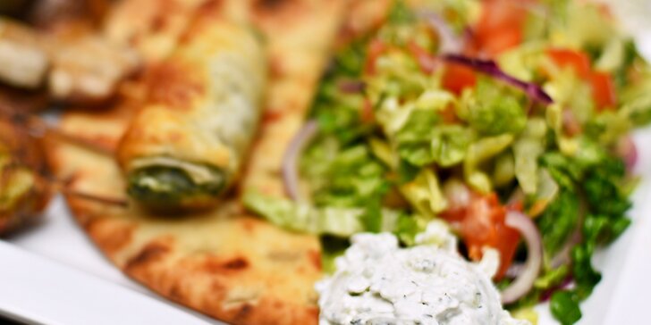 To nejlepší z řecké kuchyně: Předkrmy, 4 druhy masa i přílohy pro 2