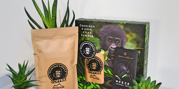 Potěšte kvalitní kávou a čokoládou z Ugandy: dárková krabička Ndeze