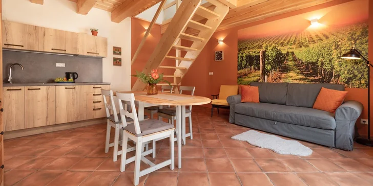 Penzion se nachází v nově postavených moderních apartmánech a částečně v domě ze 17. století, který prošel rekonstrukcí.