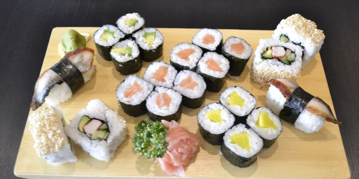 Sushi sety s až 40 kusy: tuňák, avokádo, krevety i chobotnice