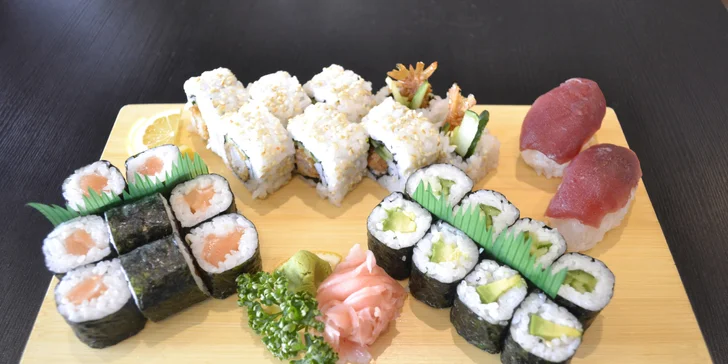 Sushi sety s až 40 kusy: tuňák, avokádo, krevety i chobotnice