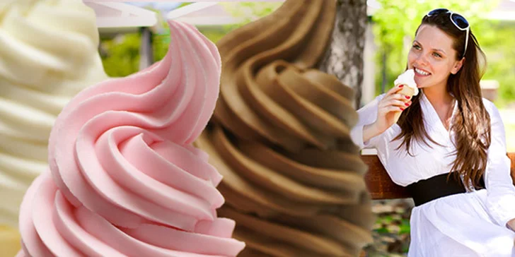 Točená zmrzlina v Čokoládovně v centru Prahy