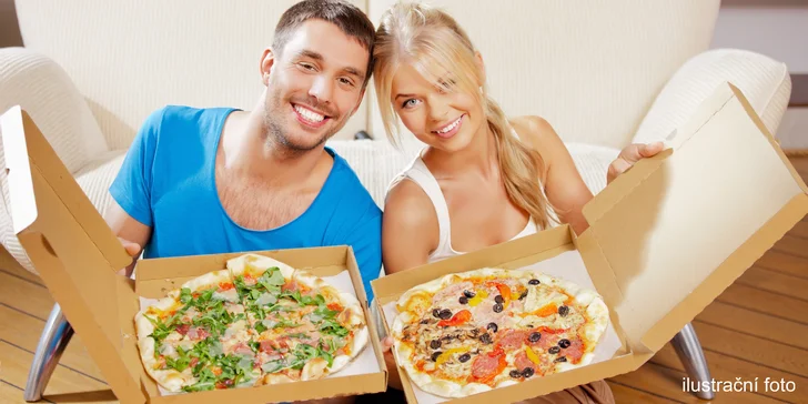Dvě pizzy s osobním odběrem: na výběr z 10 druhů vč. tvarůžkové