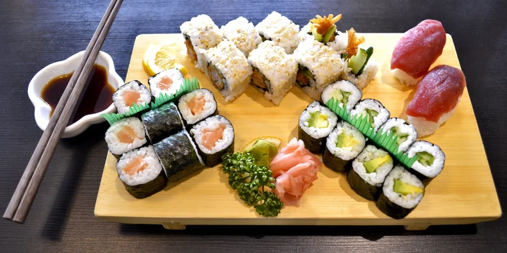 Sushi sety s až 40 kusy: tuňák, avokádo, krevety i chobotnice