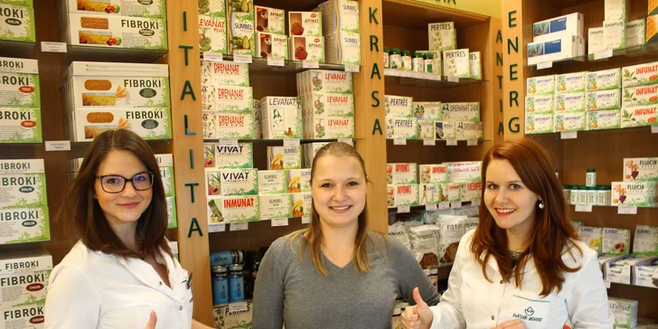 Libovolný nákup v hodnotě 250 a 500 Kč + konzultace a speciální zvážení