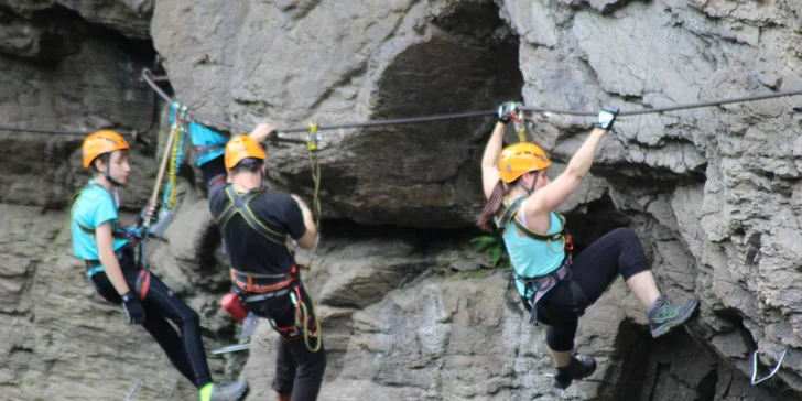 Jednodenní kurz Via Ferrata lezení pro začátečníky v Bechyni