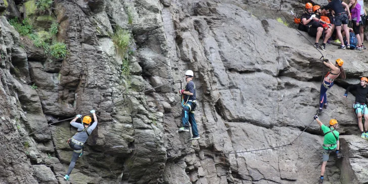 Jednodenní kurz Via Ferrata lezení pro začátečníky v Bechyni