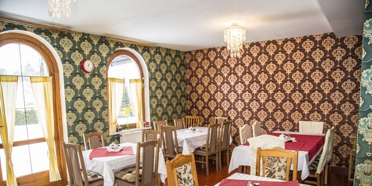 Romantická dovolená v penzionu nedaleko Adršpachu se snídaní a wellness