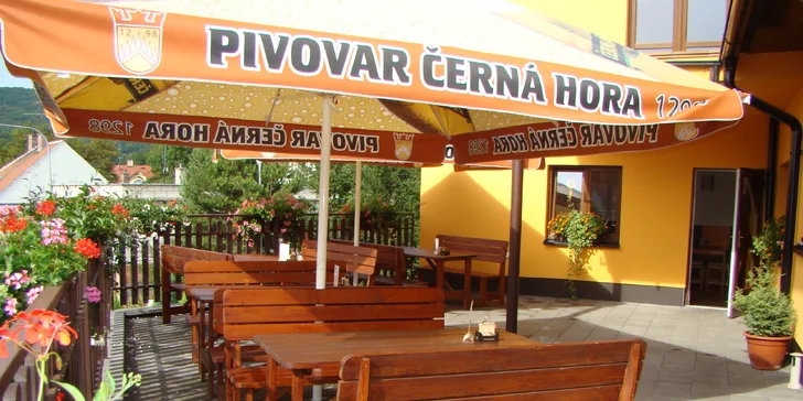 Za hezkého počasí můžete navíc využít venkovní zahrádku.