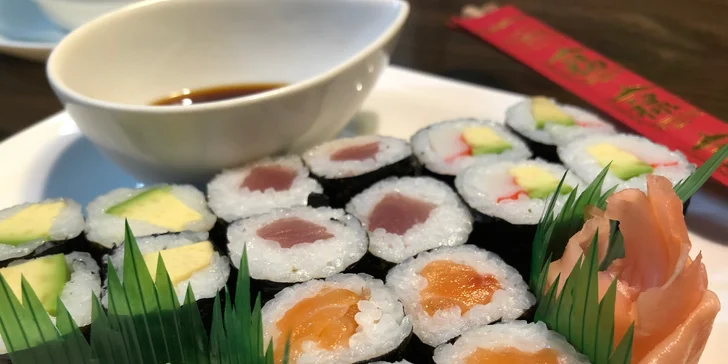 Malý, střední nebo velký sushi set s polévkou Miso