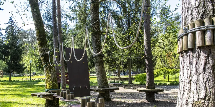 Hosty, kteří milují pohyb, nadchne lanový park.