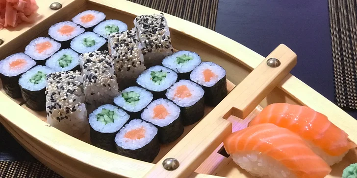 Asie ve Vršovicích: 4 sushi sety s polévkami miso, závitky nebo saláty wakame