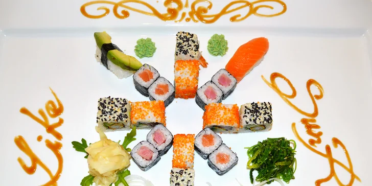 Sushi sety s 18 až 32 kousky: s lososem, tuňákem i čistě vegetariánský