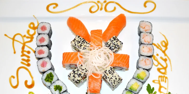 Sushi sety s 18 až 32 kousky: s lososem, tuňákem i čistě vegetariánský