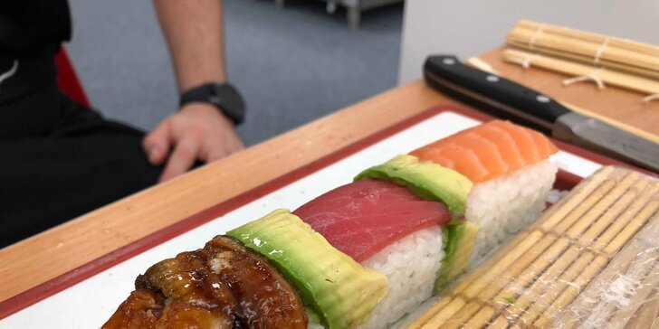 3hodinový kurz přípravy sushi s občerstvením a certifikátem