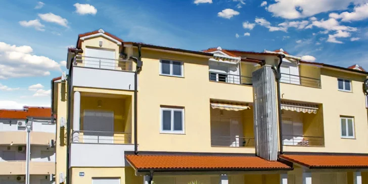Apartmány v letovisku Vodice: 7 nocí pro 4 osoby od června až do září