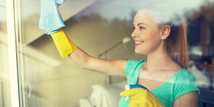 Profesionální úklid domácnosti od 55 do 85 m² včetně mytí oken a žaluzií