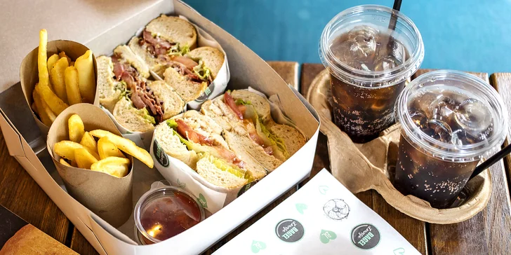 Nadupaný bagel box: slané bagely, hranolky, omáčky a pepsiny pro 2 osoby