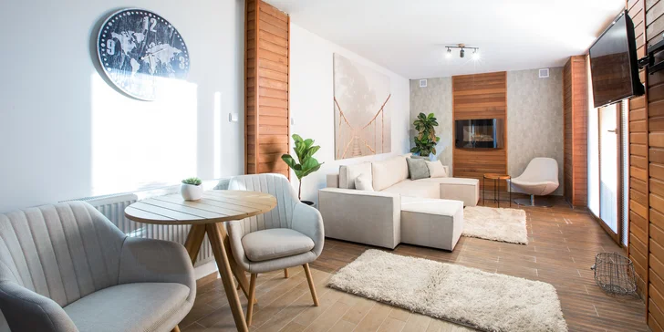 Súkromný apartmán s privátnym wellness, terasou a sezónnymi raňajkami v piknikovom košíku