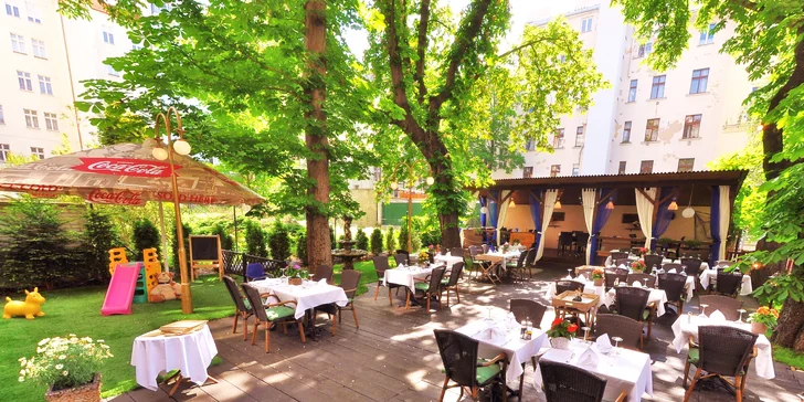 Dárkový voucher do restaurace s krásnou zahradou a středomořskou kuchyní