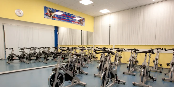 Dvě lekce spinningu a dva volné vstupy do fitness