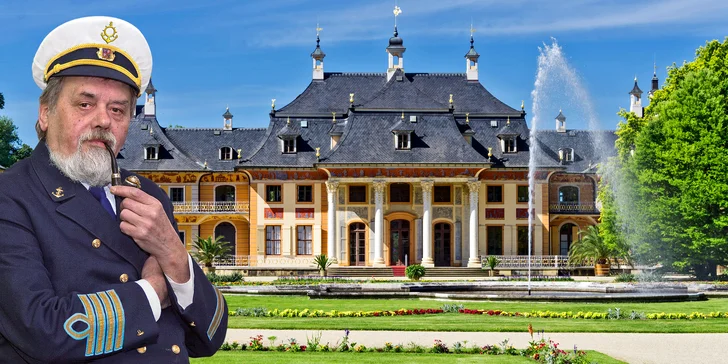 Plavba k německému zámku Pillnitz, procházka parkem, oběd i večeře