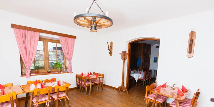 3chodové menu: domácí paštika, kuřecí supreme i vepřový T-Bone steak