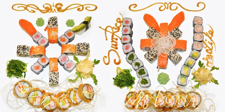 Sushi sety s 18 až 32 kousky: s lososem, tuňákem i čistě vegetariánský
