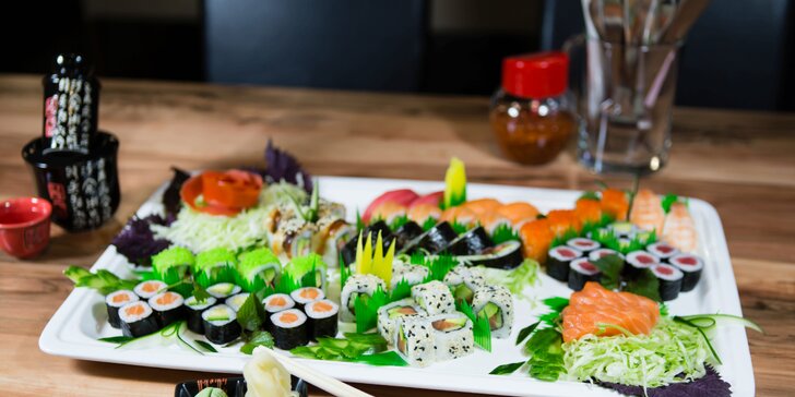 Sushi menu dle výběru: 16, 18, 20, 24, 25 i 60 ks čerstvého sushi