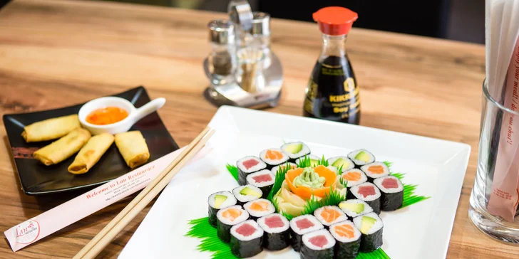 Sushi menu dle výběru: 12, 16, 18, 24, 25 i 60 ks čerstvého sushi