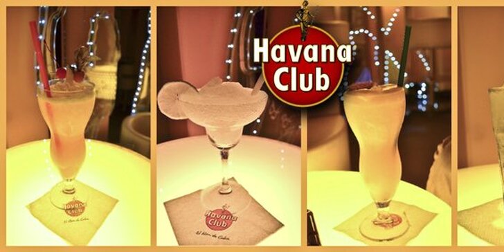 199 Kč za jakékoli ČTYŘI míchané drinky v Havana Clubu! Vyhlášený bar v centru Prahy, skvělé nápoje a originální atmosféra se slevou až 65 %.